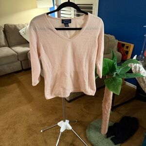 Charter Club Soft Pink Cashmere Knit 3/4 Sleeves